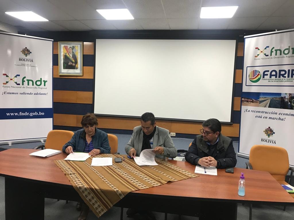 Tiquipaya accede a Bs 21,5 millones del FARIP para el tratamiento de aguas residuales