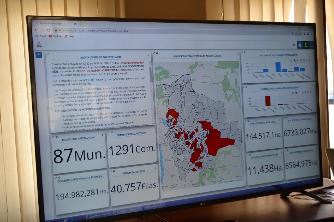Presentan mapa que muestra el grado de vulnerabilidad a la inseguridad alimentaria de 22.393 comunidades de Bolivia