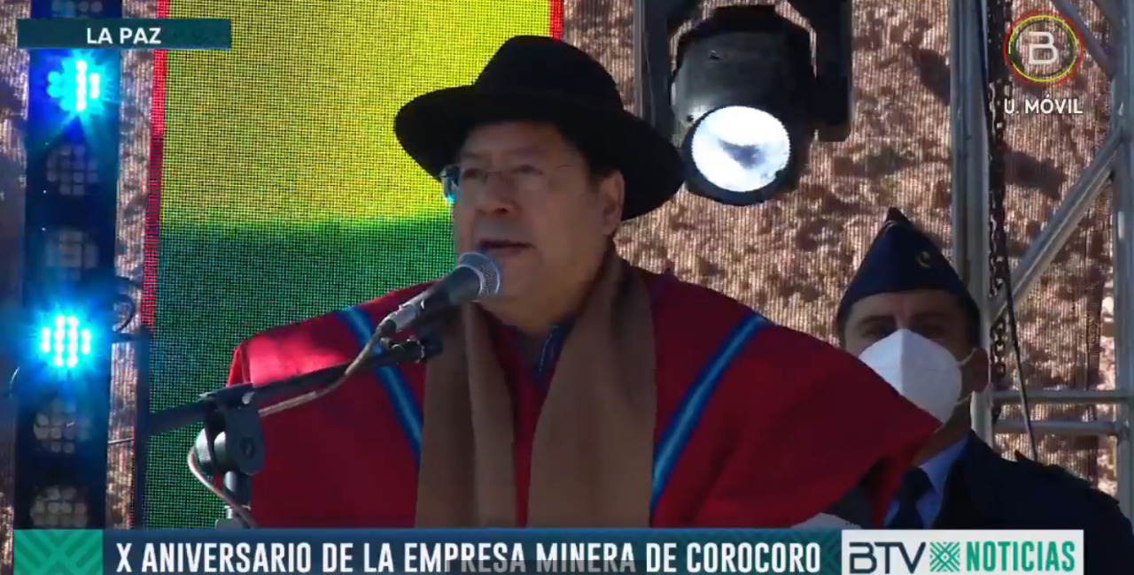 Presidente destaca producción de 1.694 TM de cátodos de cobre de la empresa Corocoro en su décimo aniversario (amplia)