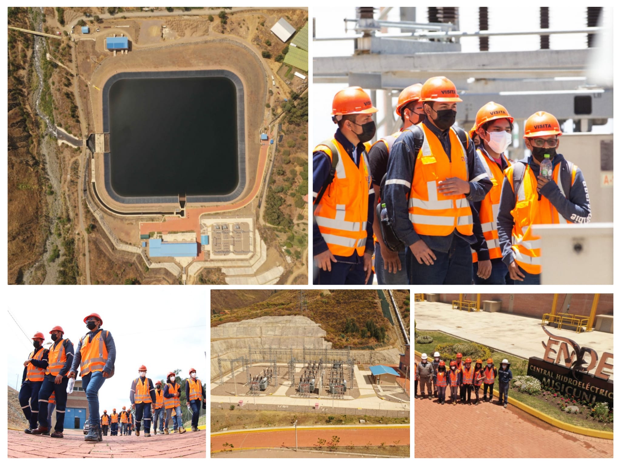 Universitarios de Cochabamba visitan la Central Hidroeléctrica Misicuni