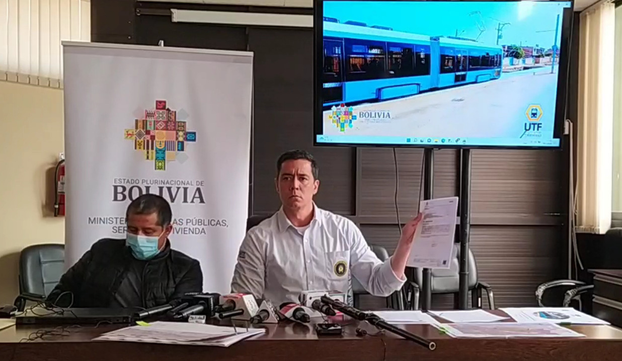 UTF le pide una vez más a Reyes Villa la autorización de uso de suelo para la línea Amarilla del Tren Metropolitano de Cochabamba