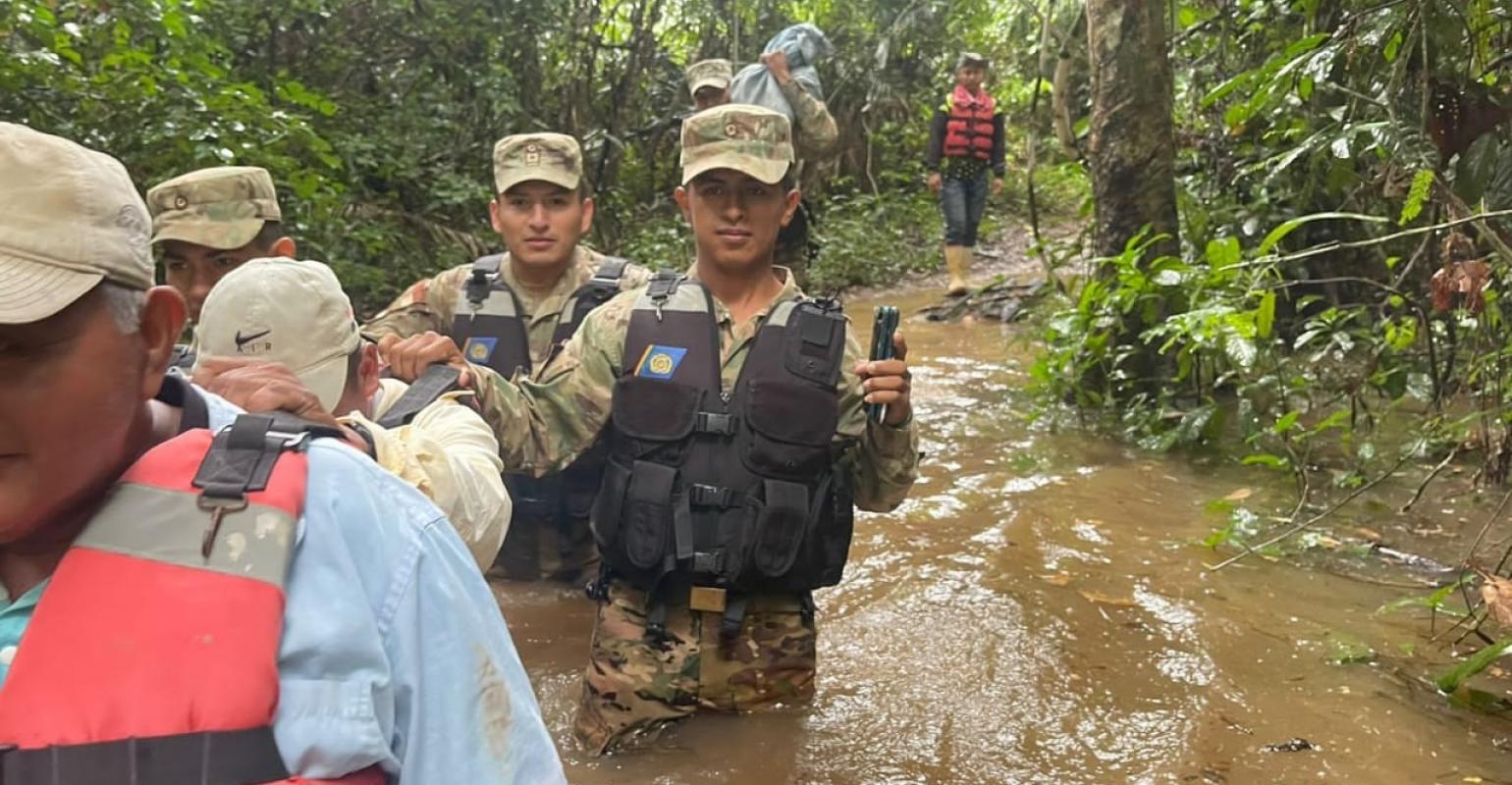  Sexto Distrito Naval Pando en apronte ante posible incremento del nivel en el río Acre en Cobija