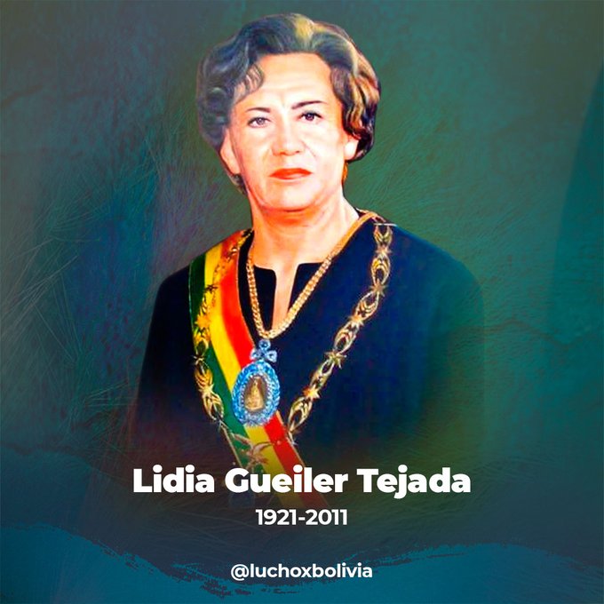 Presidente recuerda los 12 años del fallecimiento de la expresidenta Lidia Gueiler