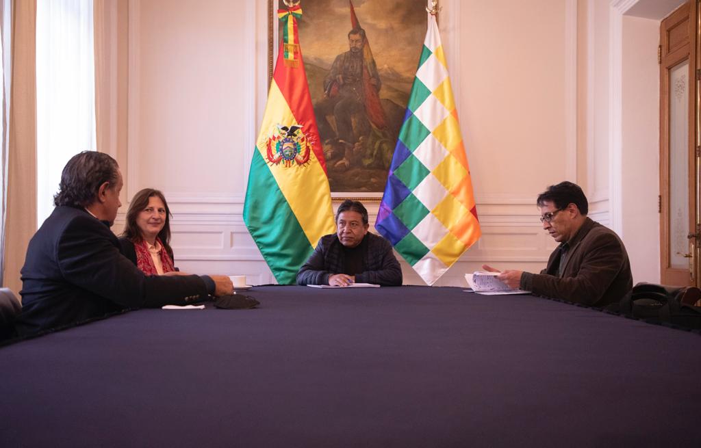 Choquehuanca recibe informe de la ONU sobre la implementación del Programa de Reencuentro Nacional