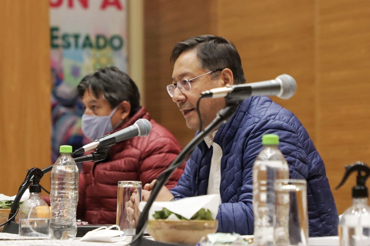 Trabajadores campesinos de los Valles Cruceños respaldan la gestión de Arce y Choquehuanca