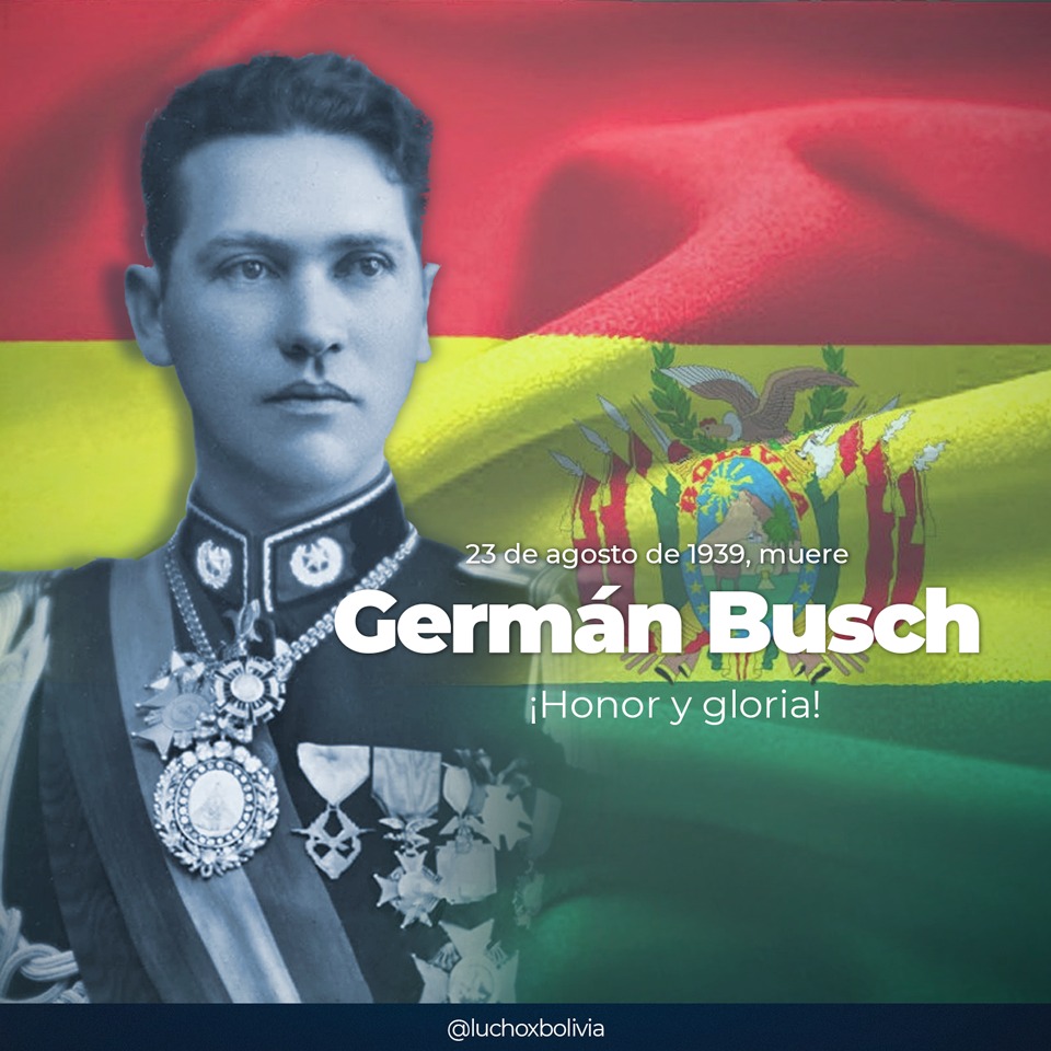 Arce rinde homenaje a Germán Busch, héroe de la Guerra del Chaco y defensor de los más humildes