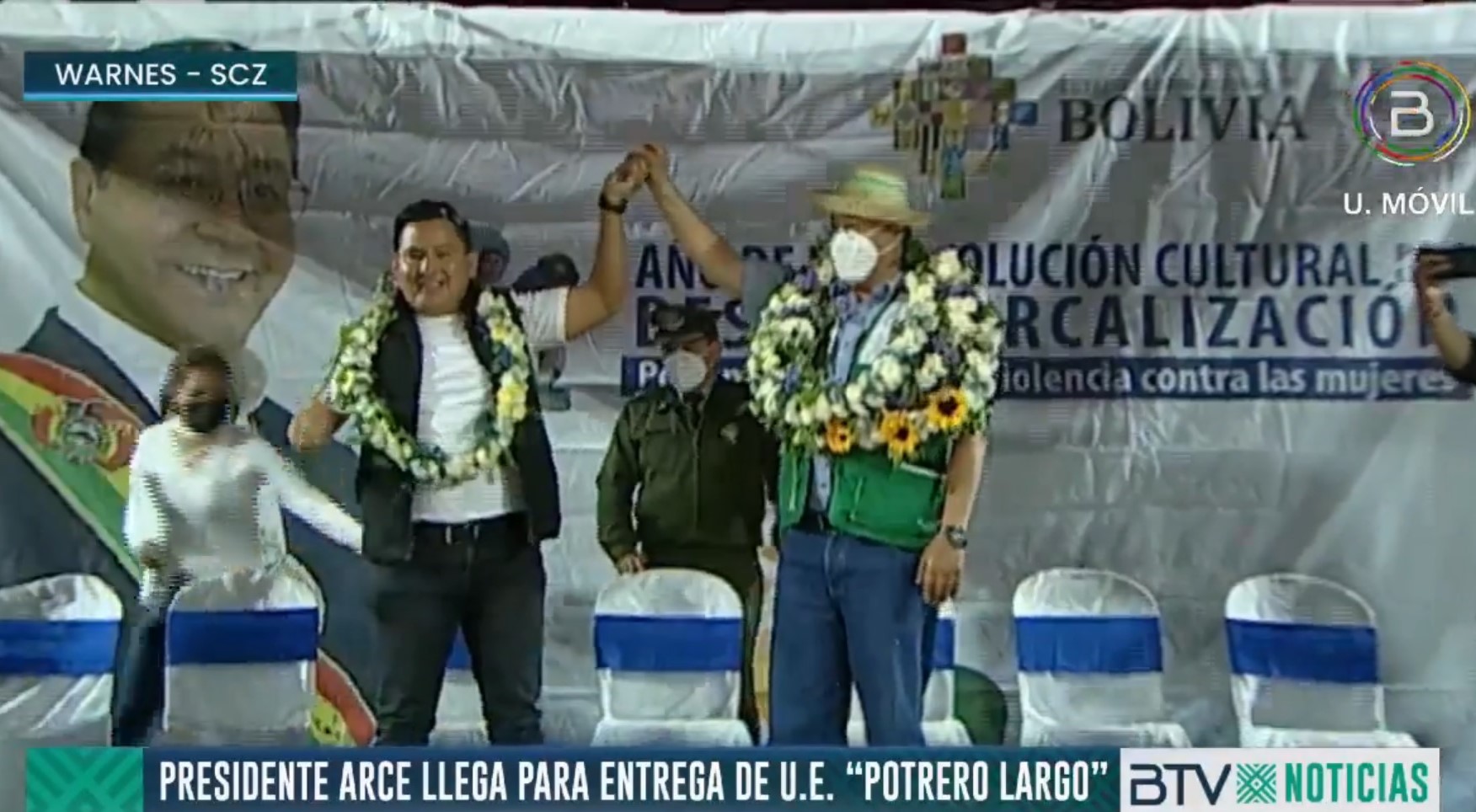 Presidente entrega unidad educativa “Potrero Largo” en Warnes (adelanto)