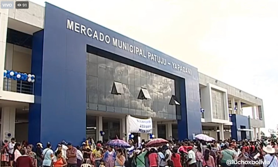 Presidente Arce entrega moderno mercado en Yapacaní con una inversión de Bs 32 millones (adelanto)