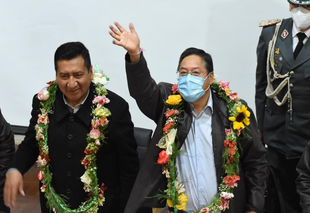 Arce destaca lucha de la COD de La Paz en defensa de los derechos laborales y su freno a la derecha