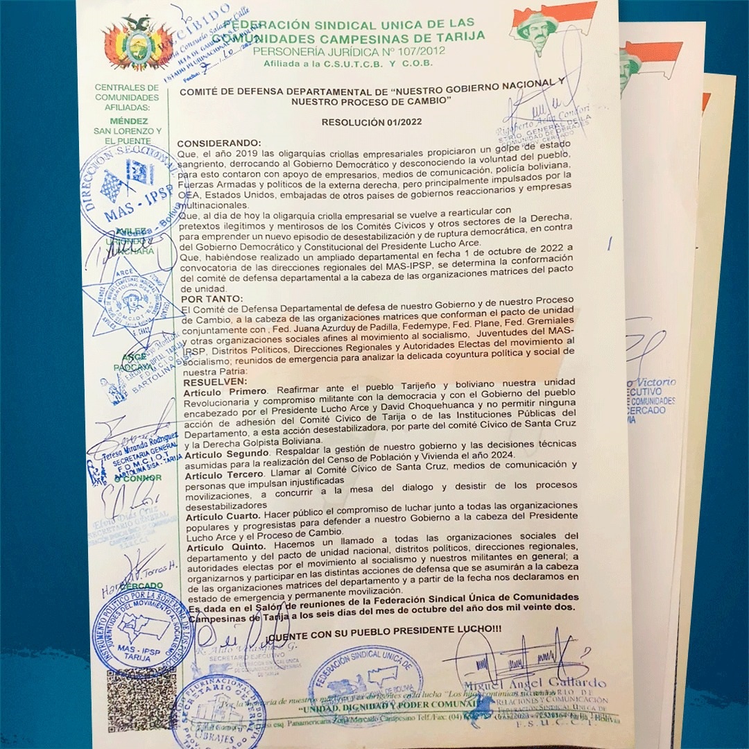Arce afirma que la lucha por mejores días está guiada por el amor a la Patria y saludó la apuesta de bolivianos por el trabajo y la paz social 