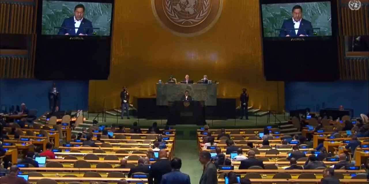 Arce plantea en la ONU 14 desafíos para avanzar hacia un “mundo con más justicia social”