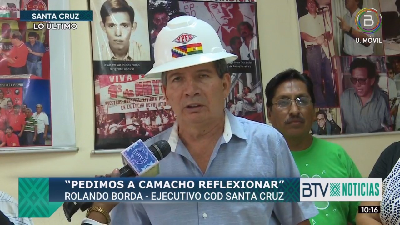 Dirigente Borda: “Camacho no quiere censo, está con aprestos desestabilizadores”