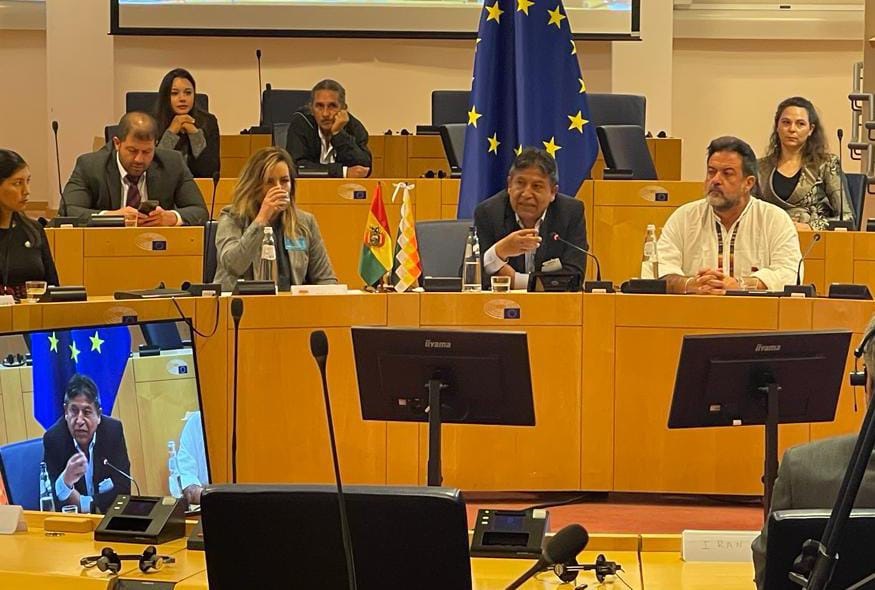 Choquehuanca plantea la muerte del colonialismo, antropocentrismo y el eurocentrismo ante el Parlamento Europeo