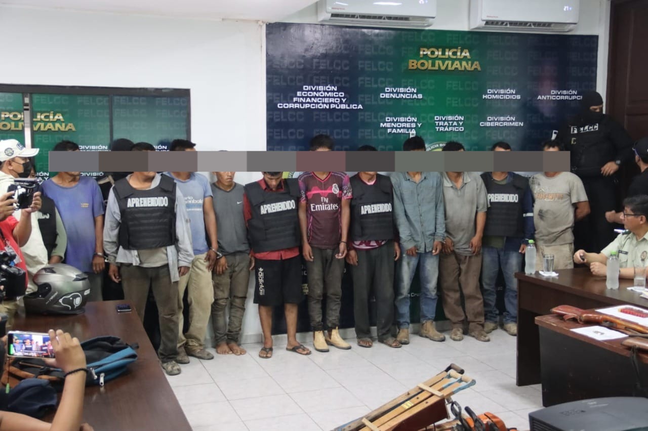 Juez envía a la cárcel a los 10 de 12 presuntos avasalladores en Guarayos