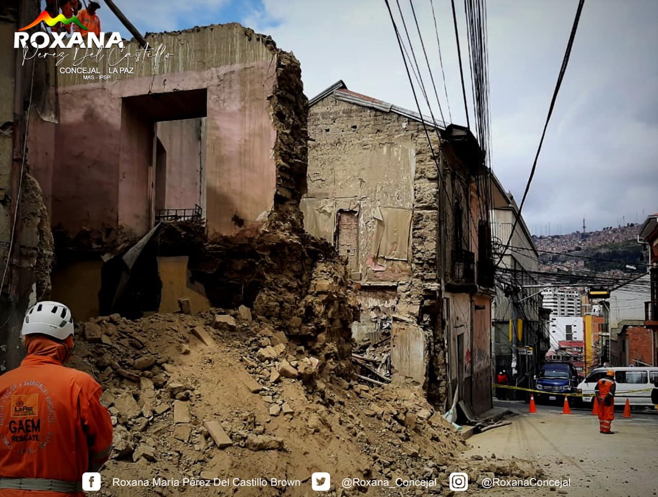 La Paz: Concejal anuncia fiscalización para identificar las causas del derrumbe de casa patrimonial