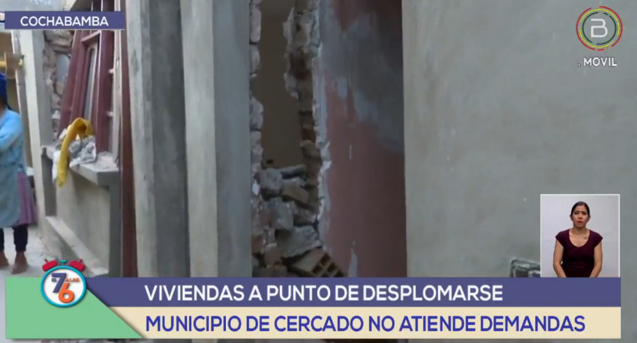 Cochabamba: Vecinos de la zona Sud están en emergencia ante posibles deslizamientos de viviendas 