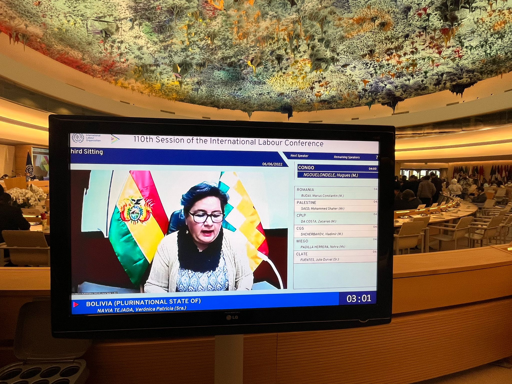 Ministra Navia ante la OIT: Debemos centrarnos en trabajo y salarios dignos 