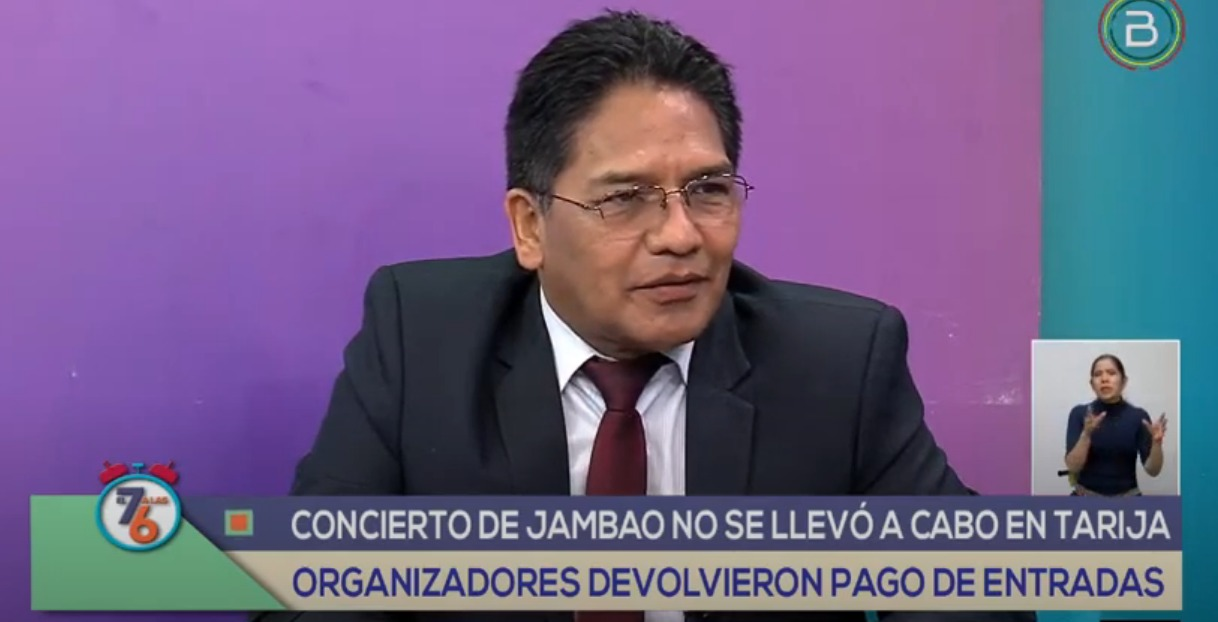 Tarija: Devuelven tickets por la suspensión del concierto y viceministro Silva exhorta a exigir garantía de cumplimiento de contratos