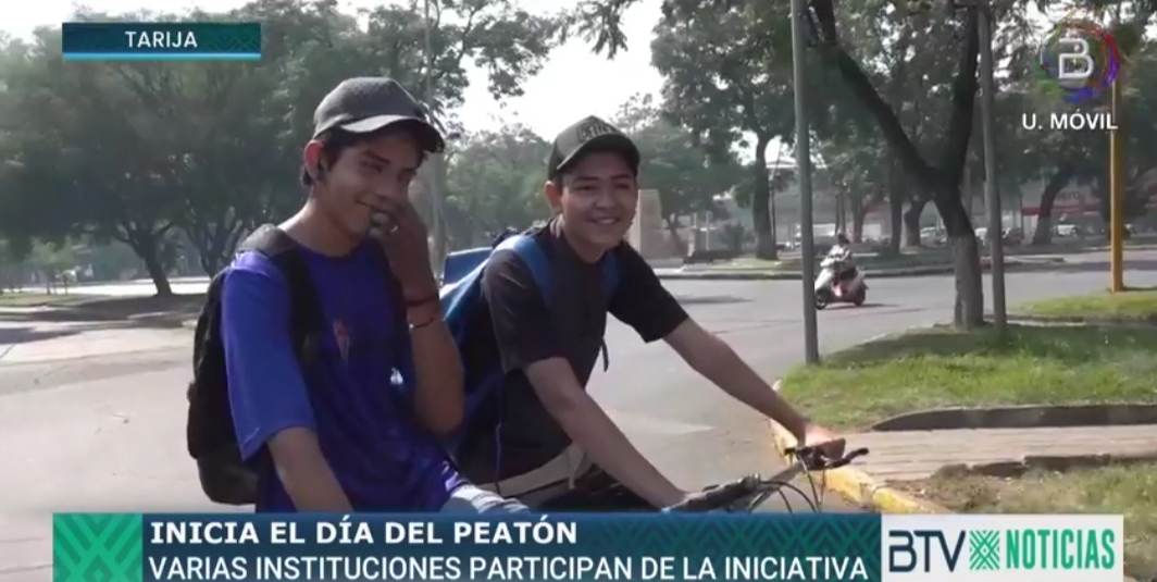 Con recorridos en bicicletas, los tarijeños celebran el Día del Peatón