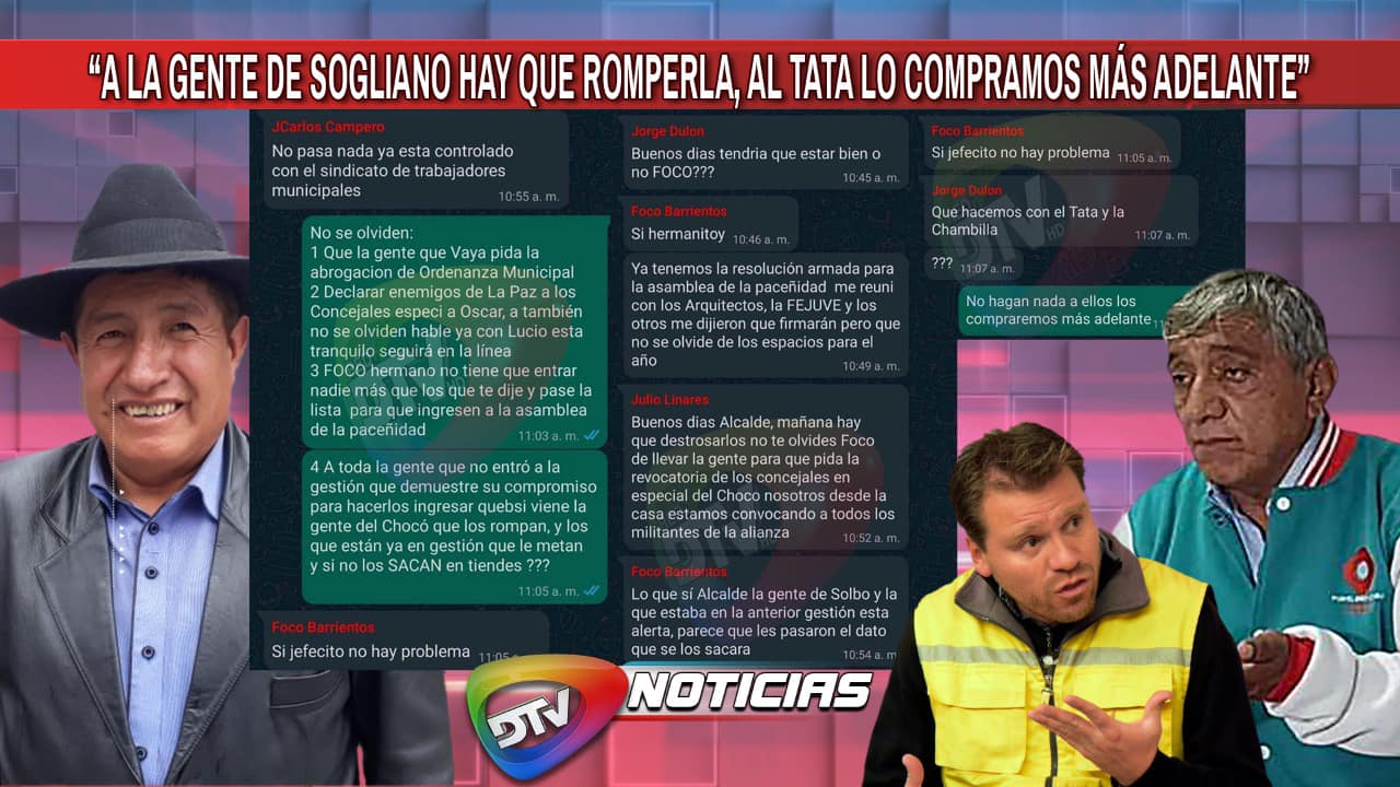 Detrás de la Verdad revela mensajes de WhatsApp que afirman que la resolución de la Asamblea de la Paceñidad “ya está armada”