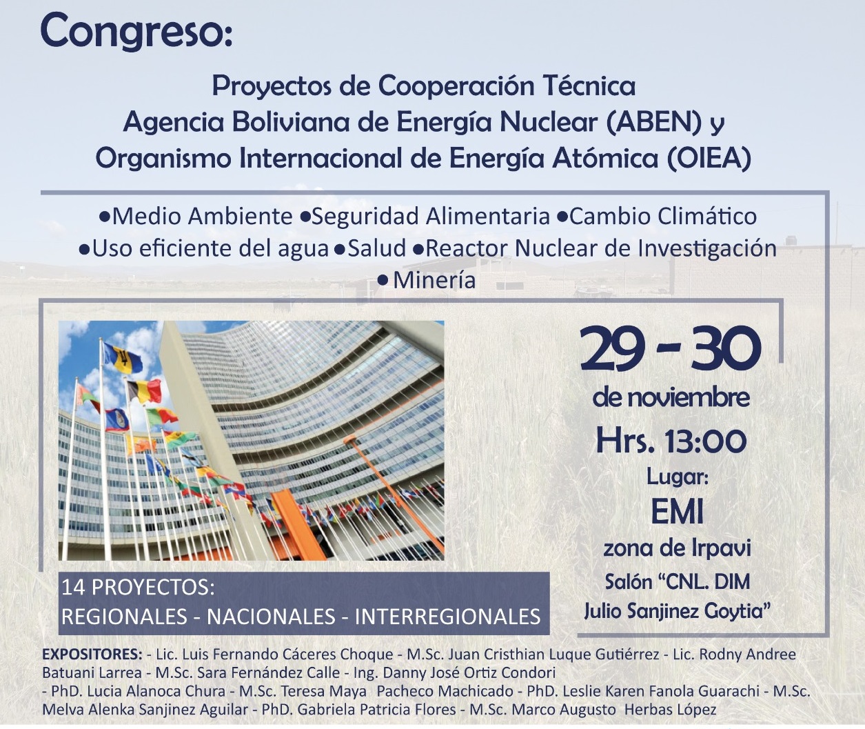 BEN organiza congreso para socializar 14 proyectos científicos