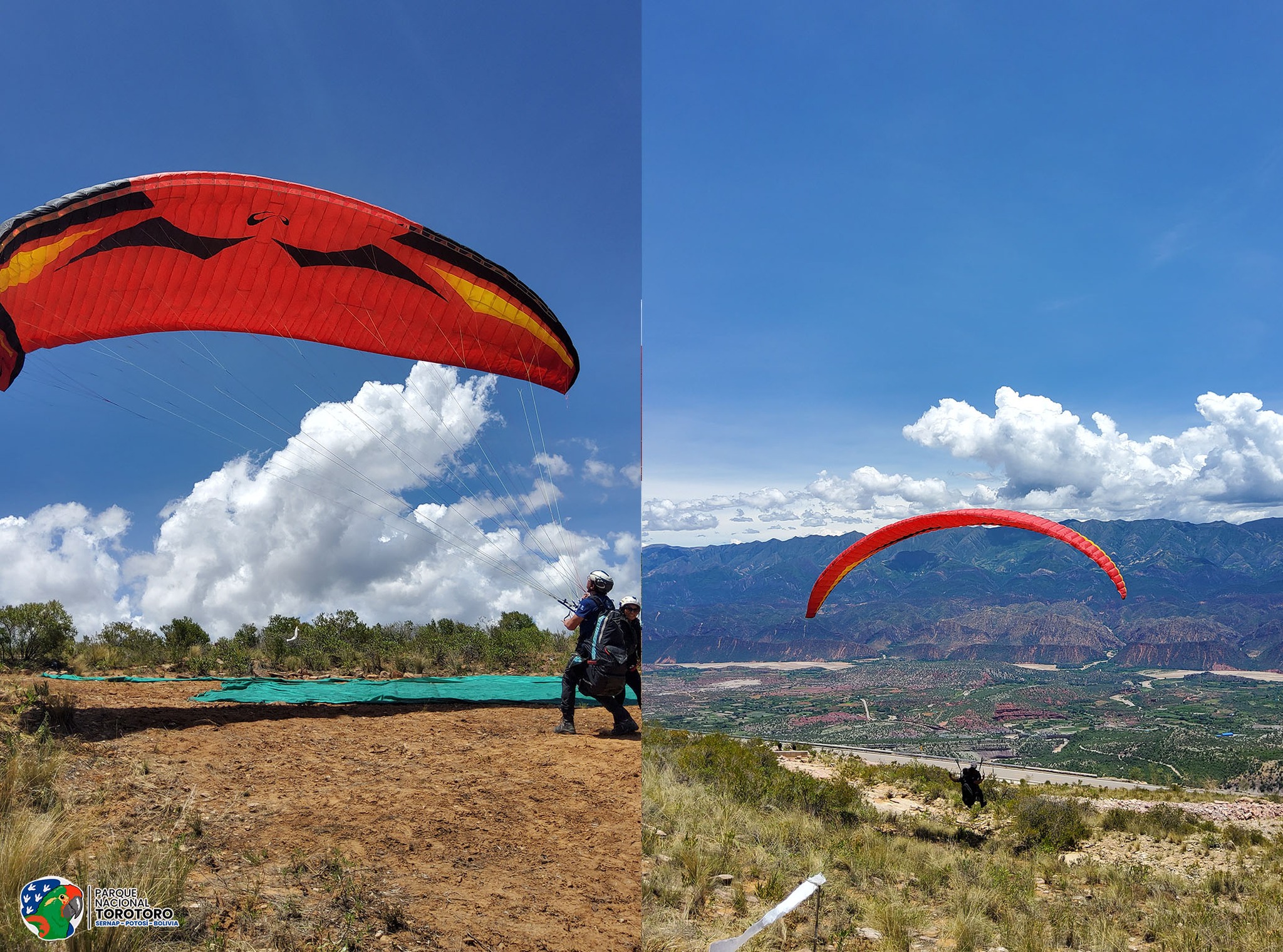 Toro Toro desde el aire: El parapente se suma a la oferta turística del parque nacional