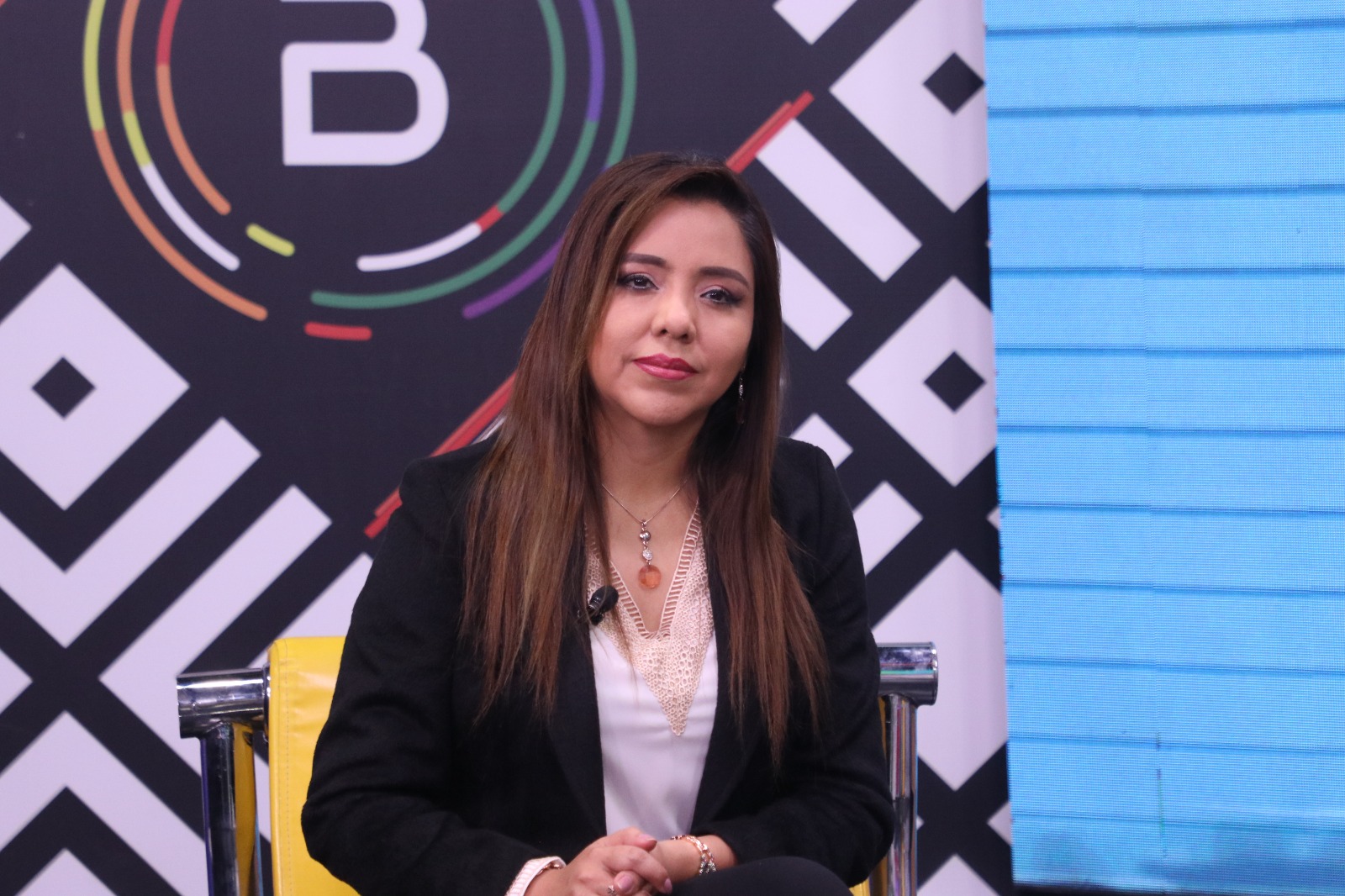 La viceministra de Comunicación, Gabriela Alcón, en entrevista con el programa “Bien de mañana” de BTV. Foto: Gustavo Ticona