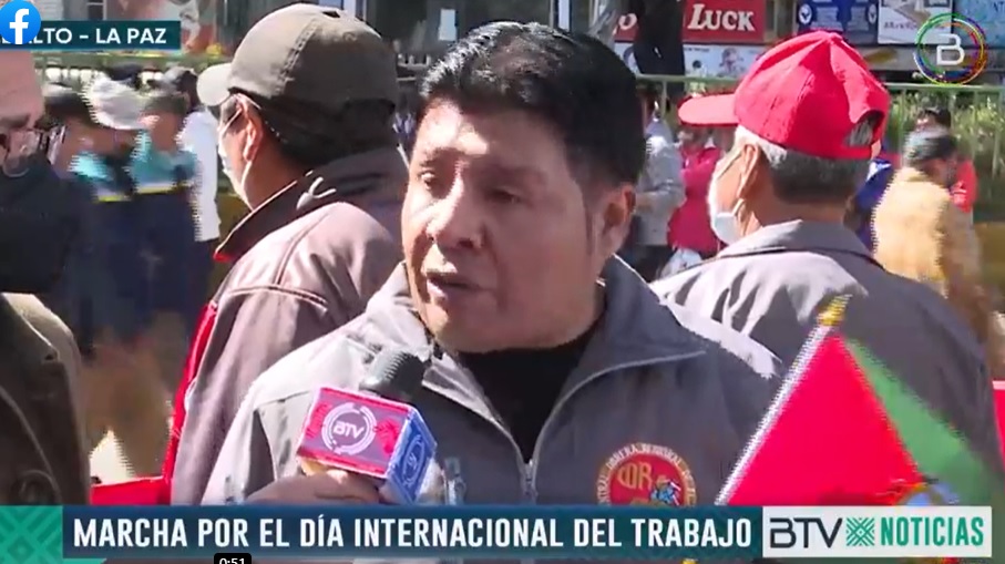 COR de El Alto realiza una marcha en homenaje al Día Internacional del Trabajo