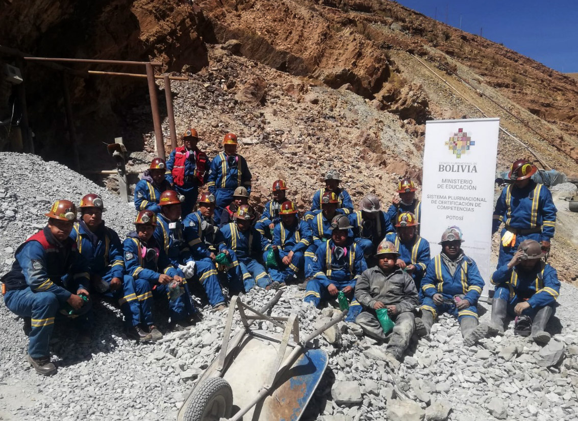 Mineros forman parte de la certificación de competencias del Ministerio de Educación
