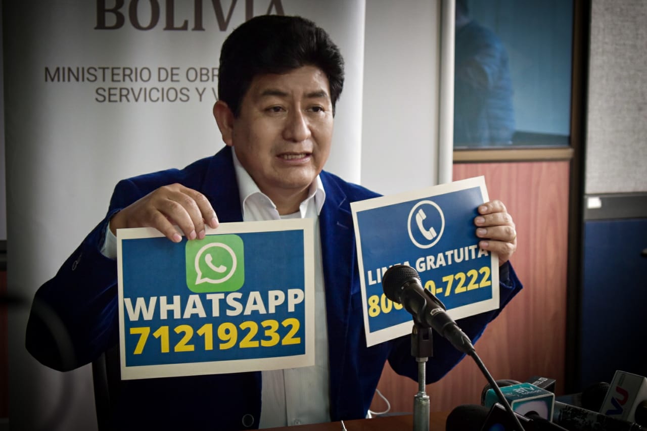 Montaño pide a las gobernaciones coadyuvar a los usuarios de las carreteras ante contingencias