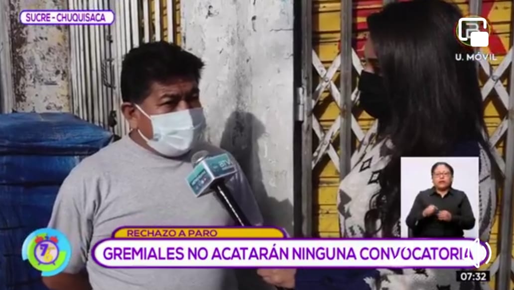 Gremiales de Sucre anuncian que no acatarán el paro ilegítimo y trabajarán con normalidad