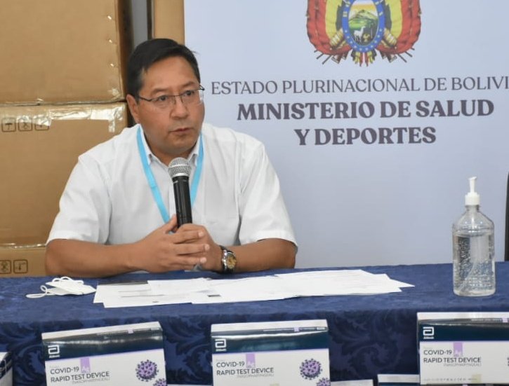 Gobierno entrega 206 mil pruebas de antígeno a Santa Cruz para detección rápida de casos COVID-19