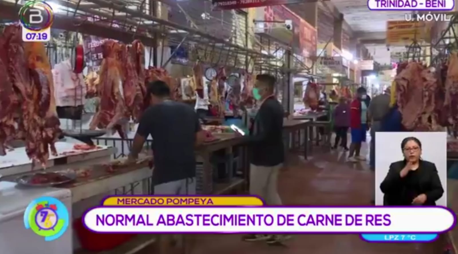 Mercados de La Paz, El Alto, Oruro y Trinidad reportan normal abastecimiento de carne de res