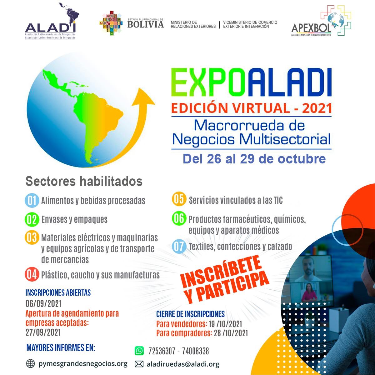 La ALADI y la Cancillería invitan a la Expo Aladi 2021 en su edición virtual