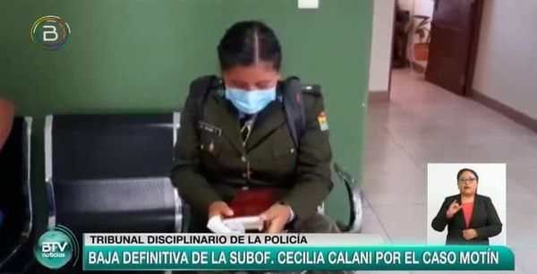 Dan de baja a la suboficial de policía Cecilia Calani por liderar motín de 2019