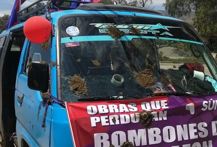 Defensoría repudia ataque a la caravana de la agrupación política Súmate en Cochabamba