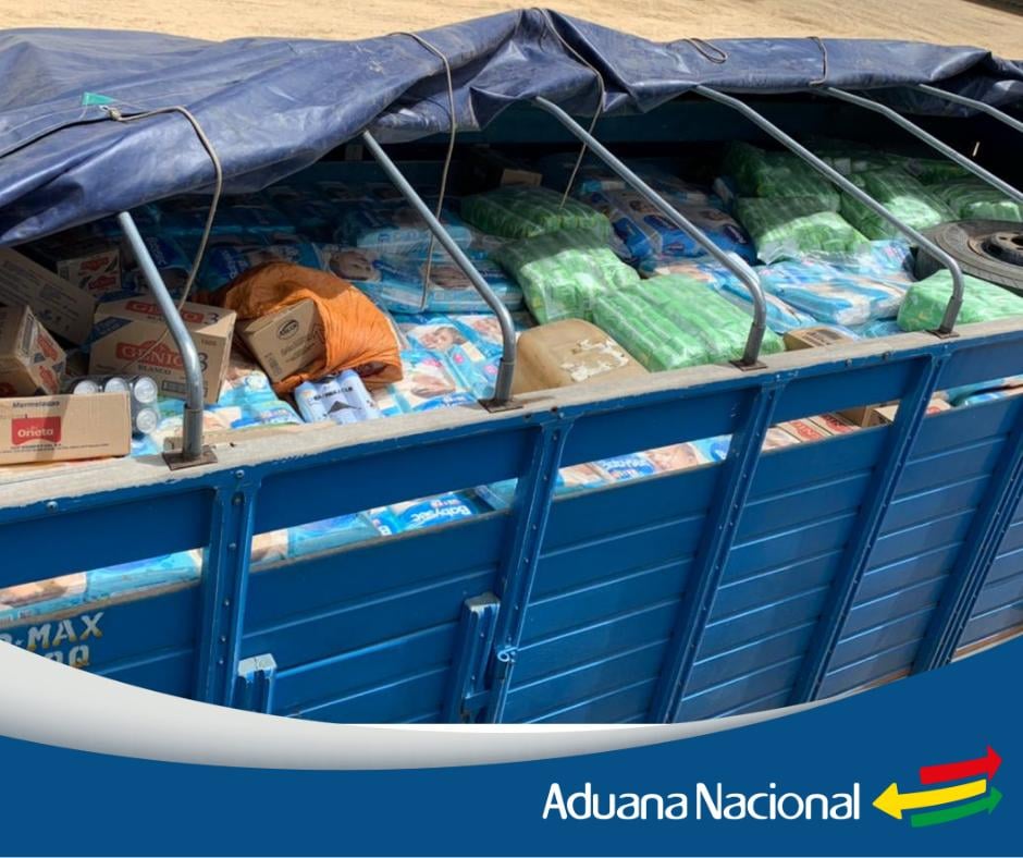 Comisan cuatro camiones con mercadería de contrabando valuada en Bs 220.000 en Potosí