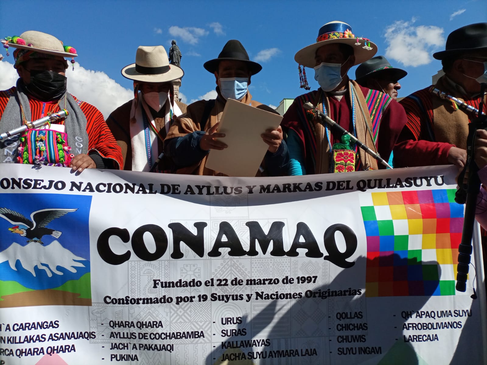 Conamaq desconoce a la marcha afín a Camacho y pide a los movilizados no dejarse manipular por políticos de derecha