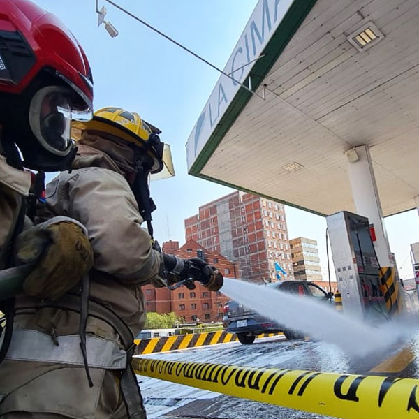 ANH realiza simulacro en una estación de servicio de Santa Cruz para evidenciar seguridad y capacidad de respuesta en casos de incendios