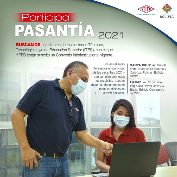 YPFB convoca a estudiantes y egresados a realizar pasantías en la empresa