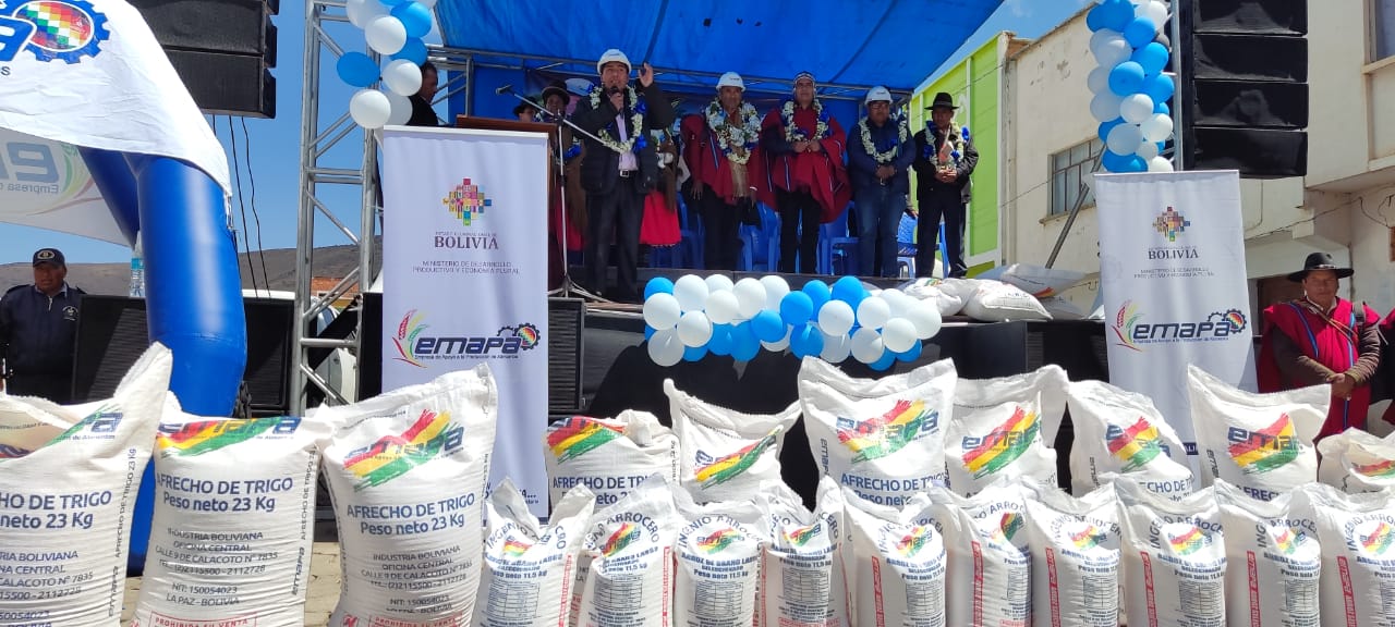 Emapa llegó al municipio de Ancoraimes, en La Paz