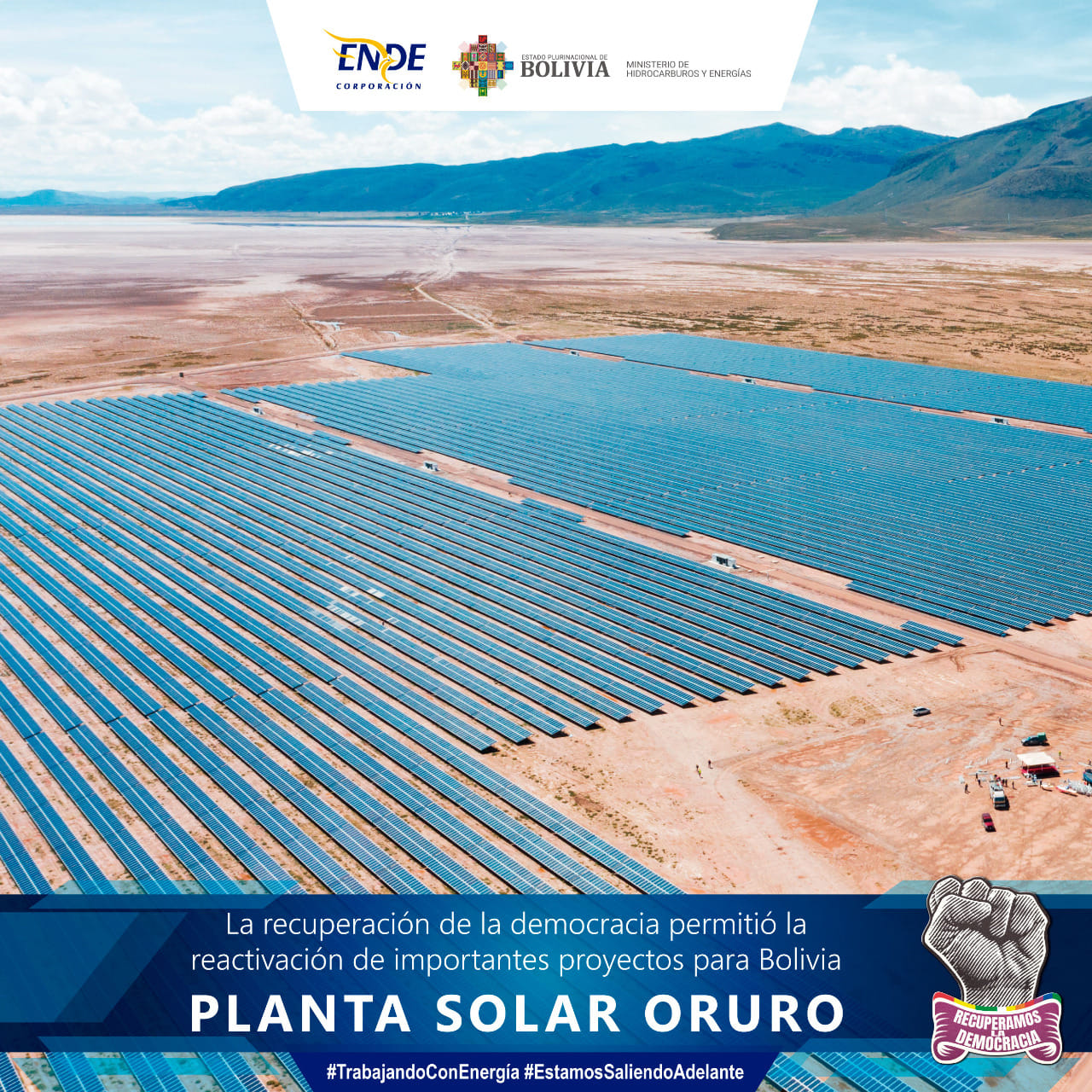 ENDE destaca logros alcanzados en 2021 y el ingreso de Bolivia a la era de las energías renovables