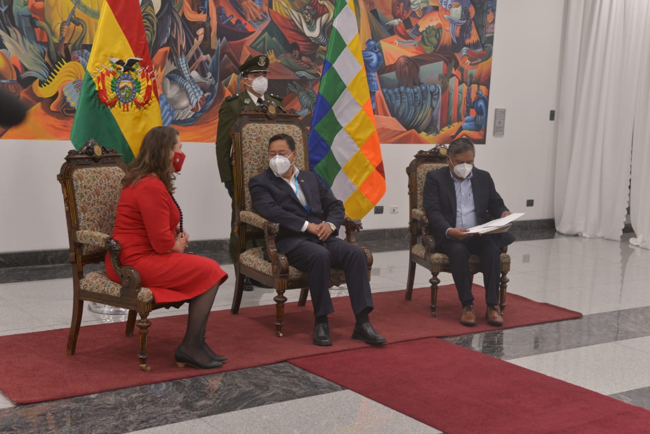 Embajadoras de México, Irlanda y Suiza presentaron sus cartas credenciales al presidente Arce