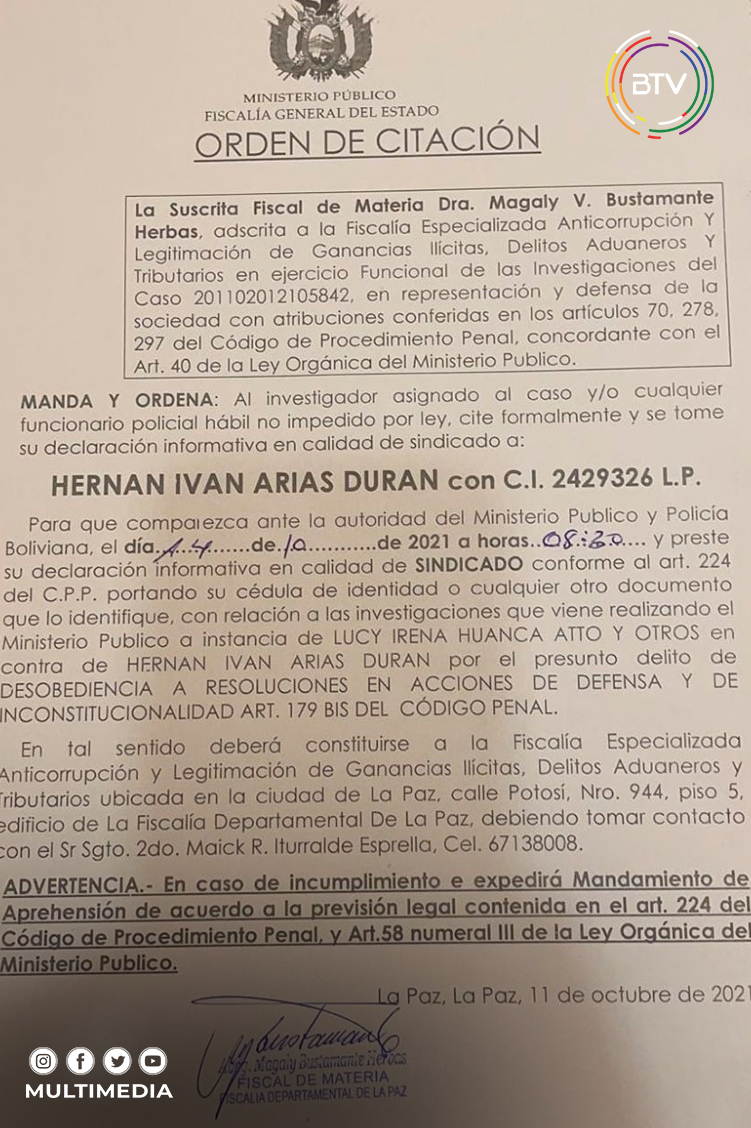 Fiscalía cita al alcalde Iván Arias, sindicado por el presunto delito de desobediencia a resoluciones en acciones de defensa