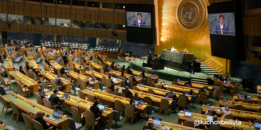 Presidente Arce saluda a la ONU en sus 76 años de fundación