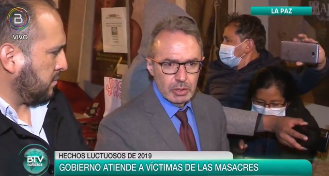 Gobierno ofrece cobijo esta noche a marchistas víctimas de las masacres de Senkata y Sacaba para iniciar el diálogo el martes