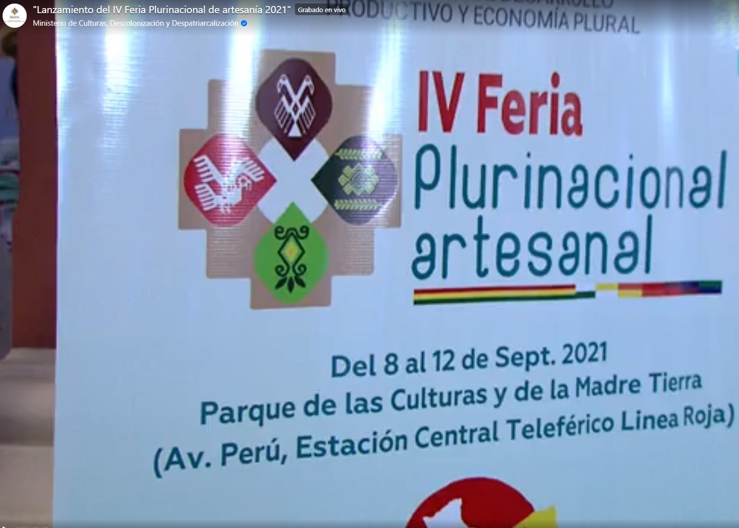 Lanzan la IV Feria Plurinacional de Artesanías 2021 que se realizará en la ciudad de La Paz del 8 al 12 de septiembre
