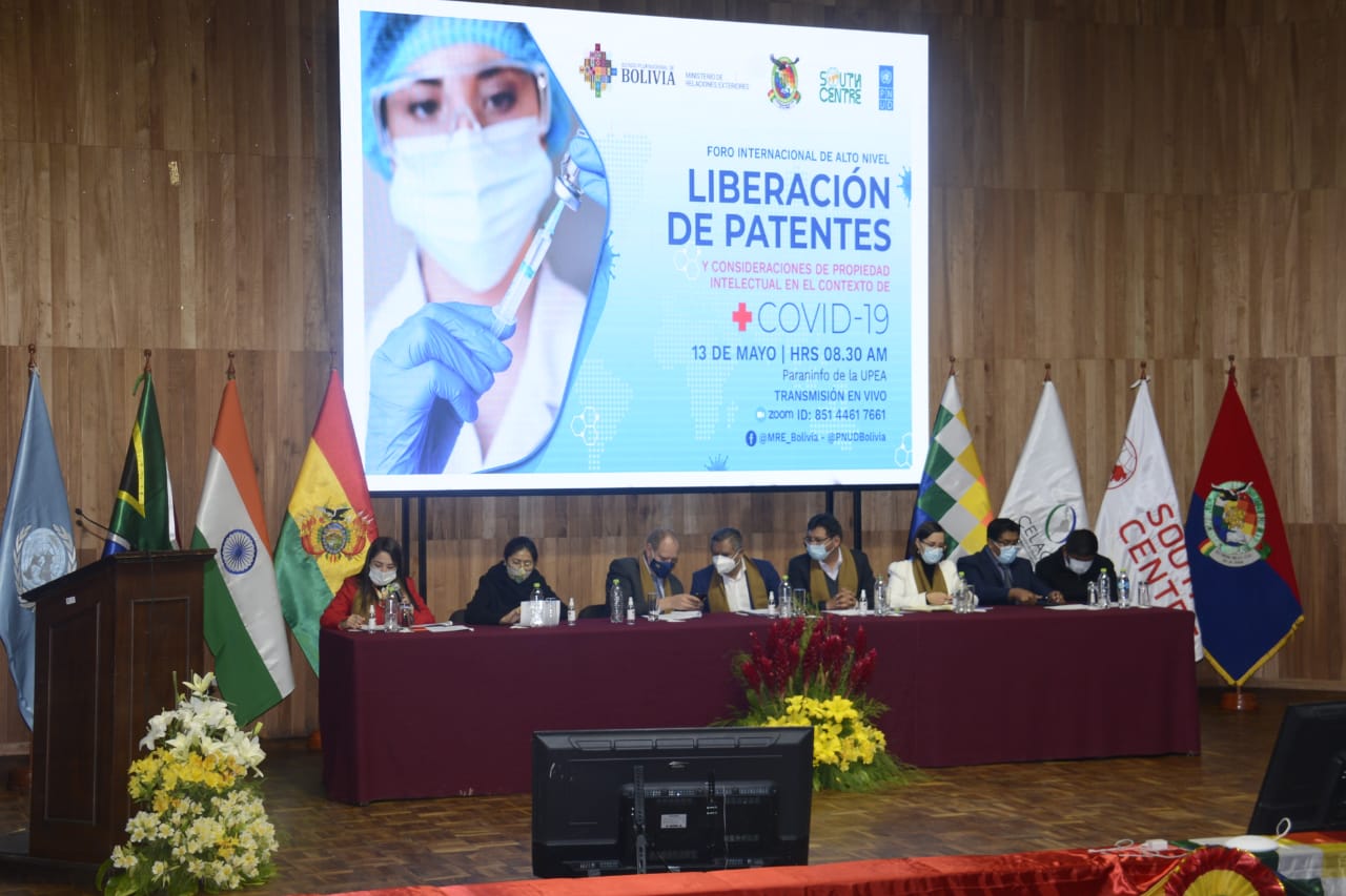 Bolivia ratifica su liderazgo internacional con foro internacional que promueve la liberación de patentes de las vacunas