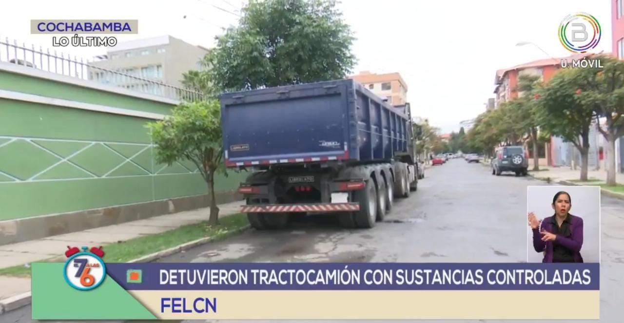 FELCN intercepta un camión con sustancias controladas en Cochabamba