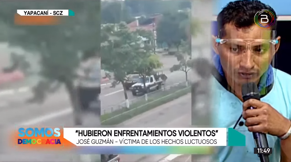 José Guzmán, herido en Yapacaní: “Cobardemente, los militares nos dispararon”